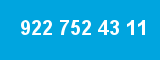 922 752 43 11 922 752 43 11